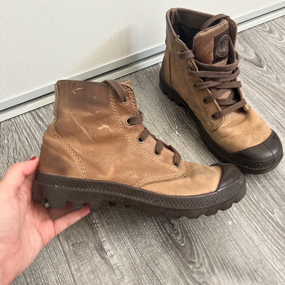 Palladium sneakers (similar to converse lugged)